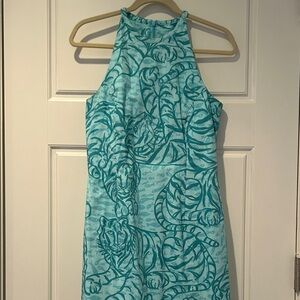 Lilly Pulitzer Aqua Tiger Print dress